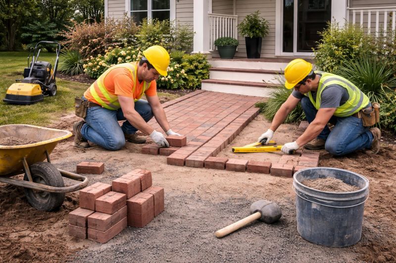 Brick Hardscaping Installation in Fairfield County, CT